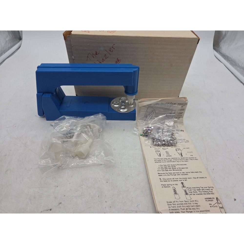 The Original Be-Dazzler Stud & Rhinestone Setting Machine Bedazzler NOS
